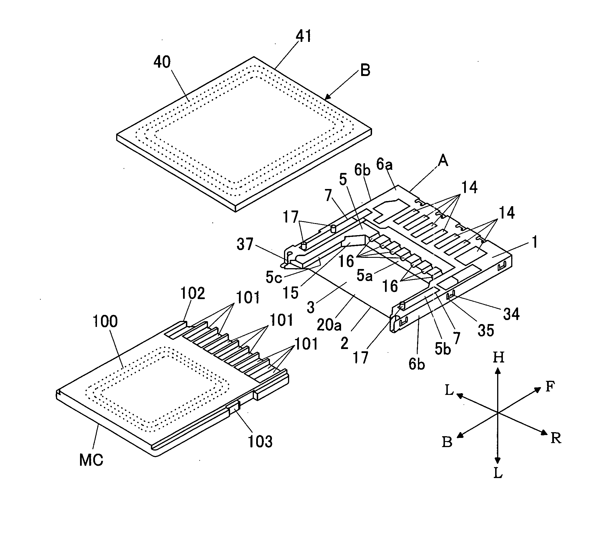 Memory card connector