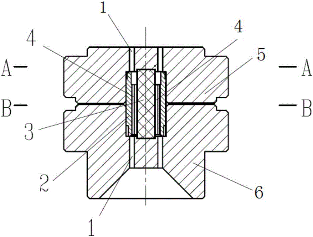 Abrasive flow polishing tool of internal threads of nut