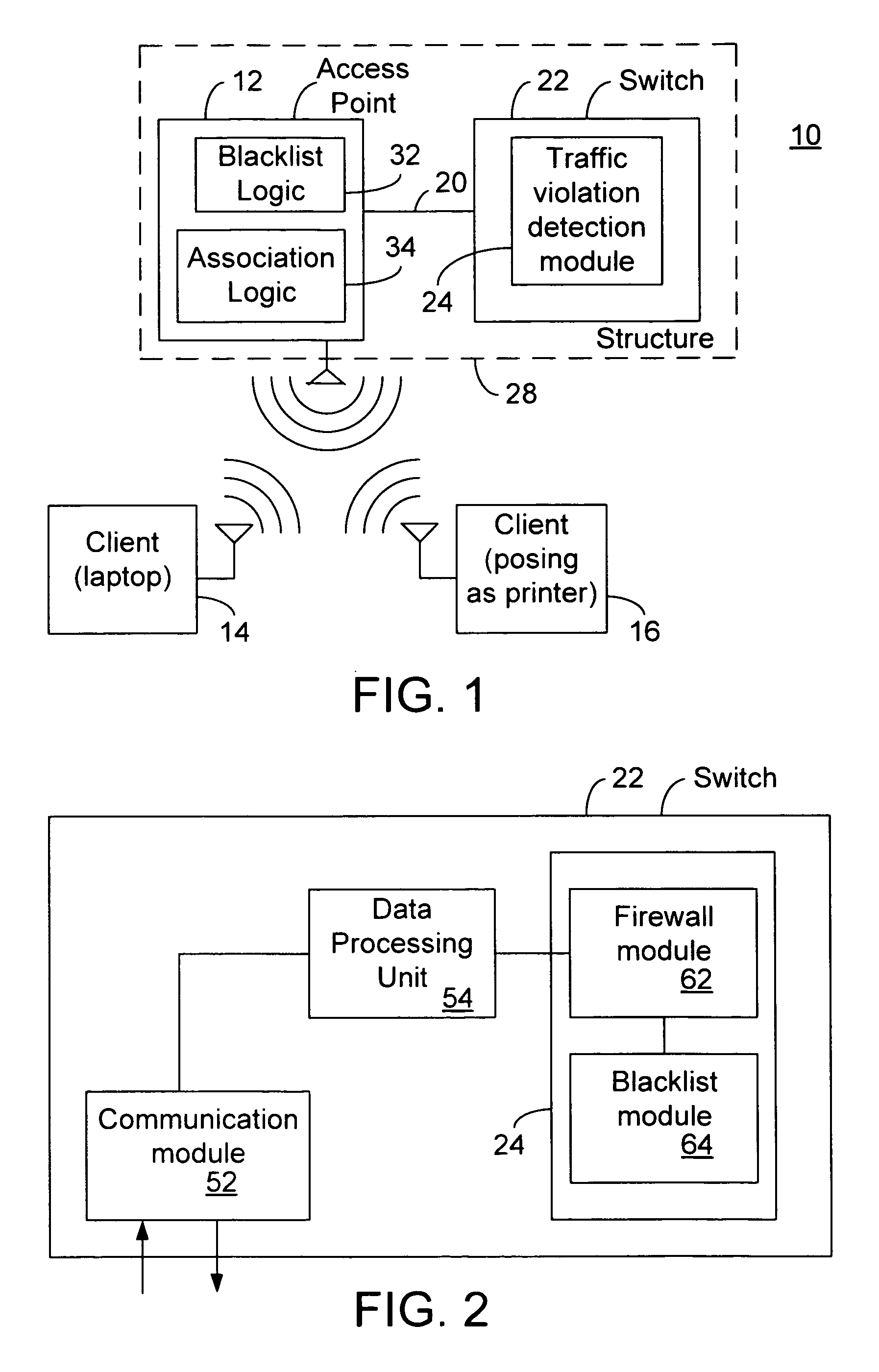 Blacklisting based on a traffic rule violation