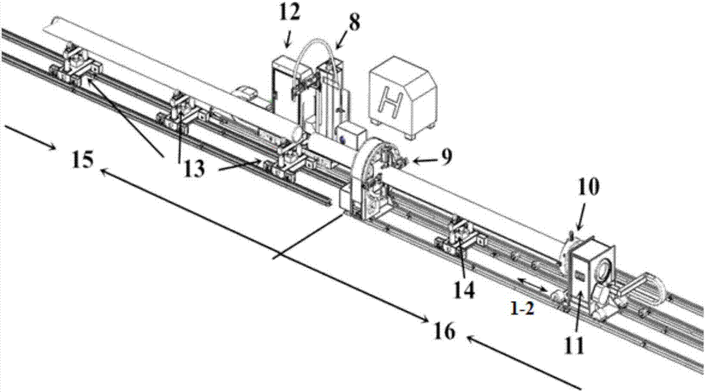 Numerical control eight-axis double-chuck combined proximate matter intersecting line cutting device and method