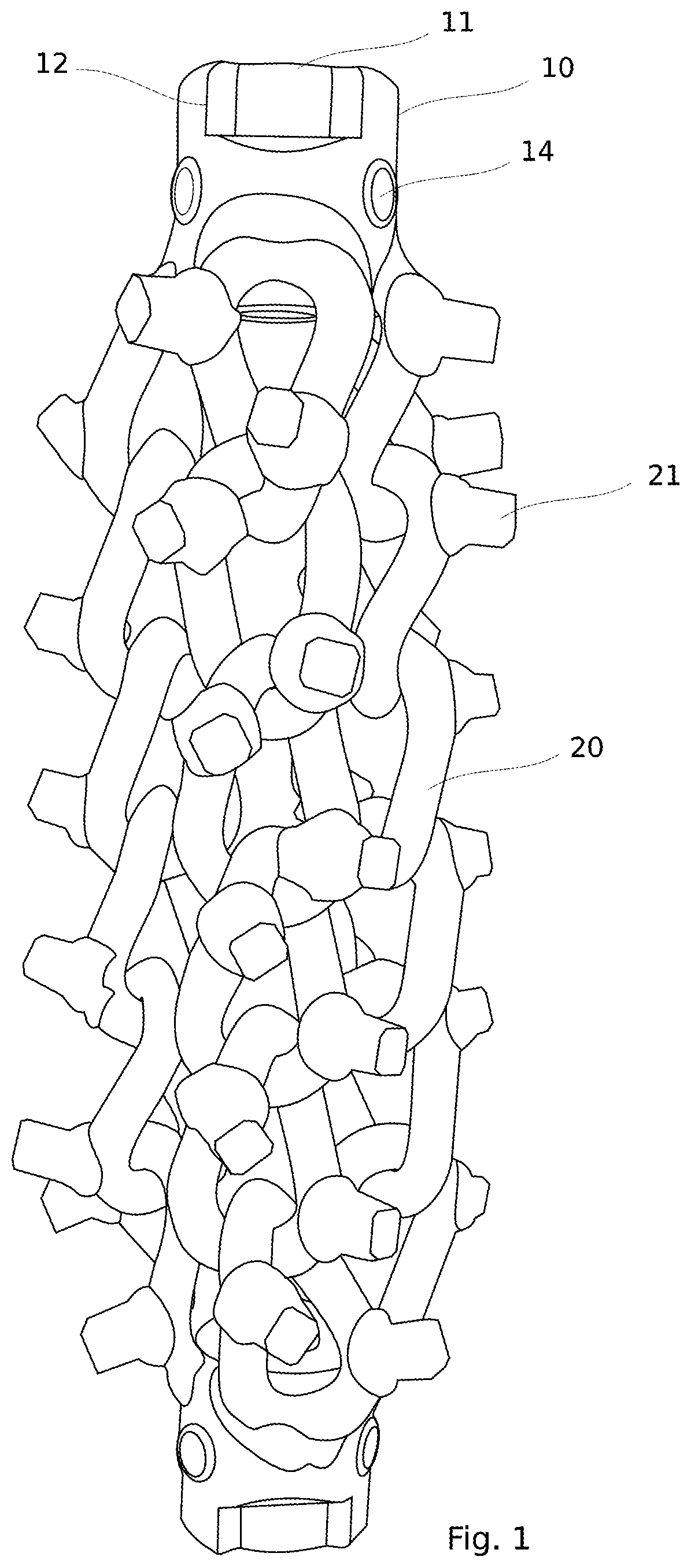 Cleaning device, method and use for cleaning a pipe