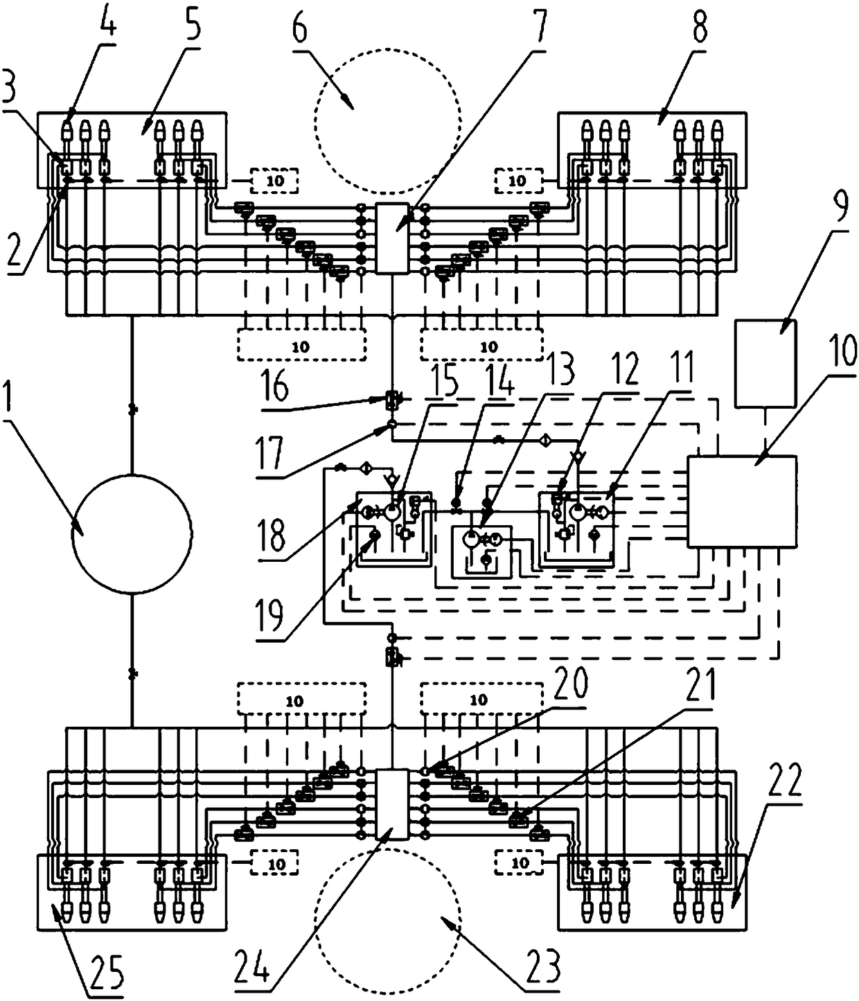 Grease lubrication system and method of roller for magnesium alloy rolling