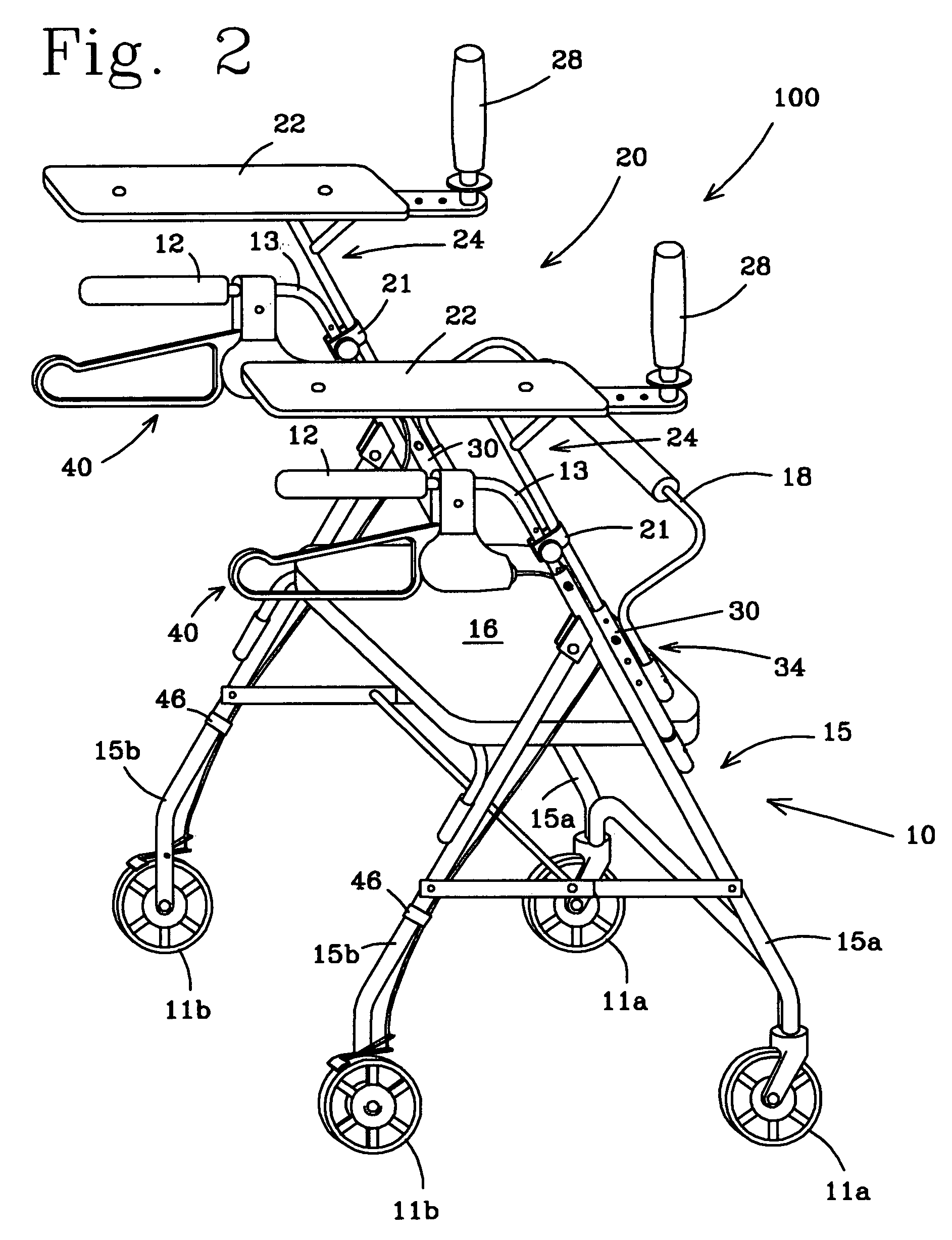 Rolling walker with arm rest platforms