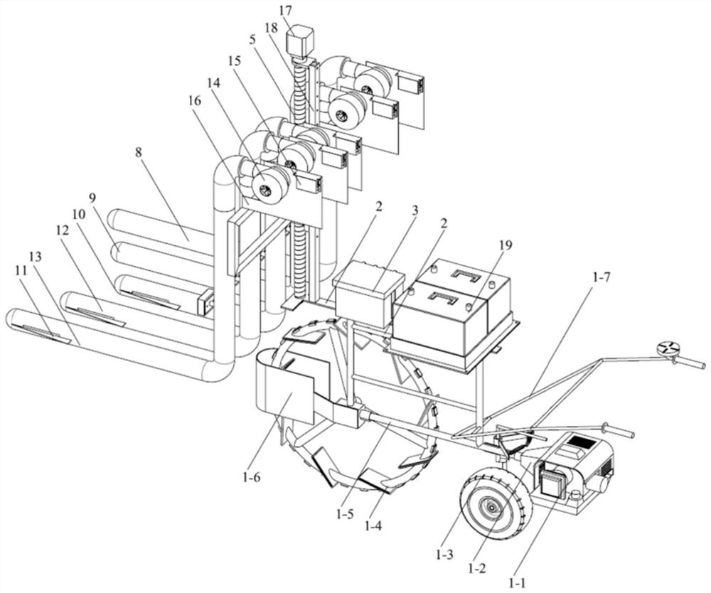 Hand-held pneumatic hybrid rice seed production pollinator and method thereof