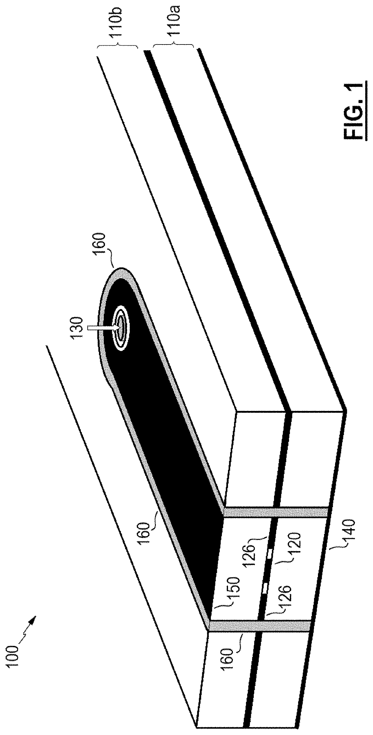 Radio frequency circuit with a multi-layer transmission line assembly having a conductively filled trench surrounding the transmission line