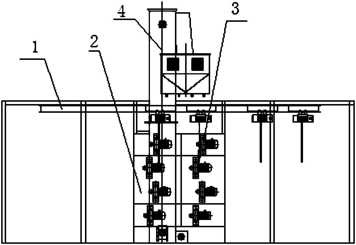 Two-station stepping shot blasting cleaning machine, and cleaning method thereof