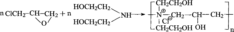 Method for preparing polyepichlorohydrin-diethanol amine anti-collapse inhibitor in laboratory