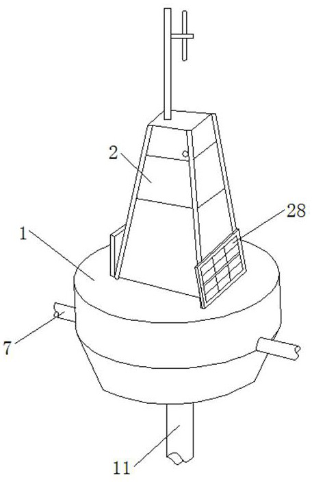 Environment-friendly stable floating device for marine environment monitoring