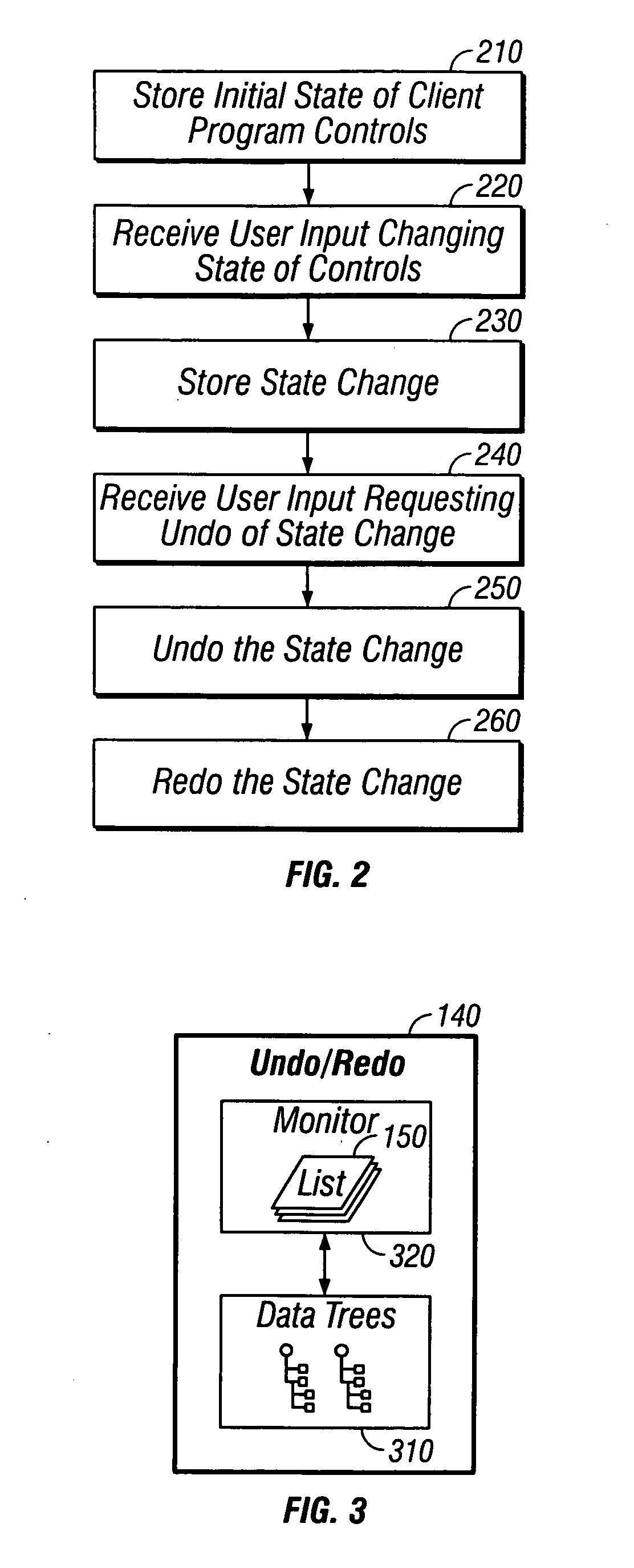 Undoing user actions in a client program