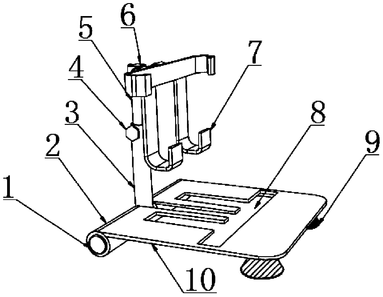 A computer English learning angle adjustment device