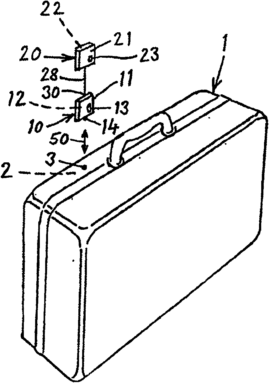 Method and device for transporting an alarmed container