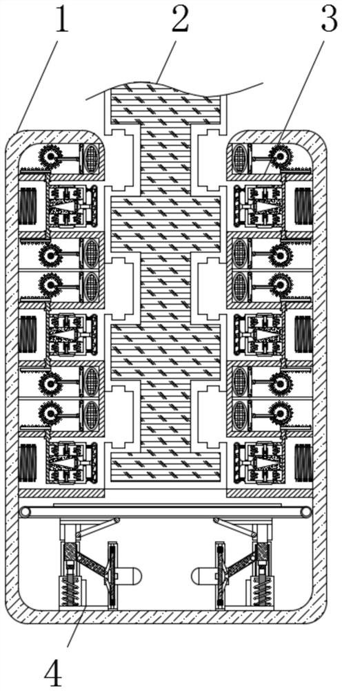 A computer power supply wiring slot with automatic fastening function