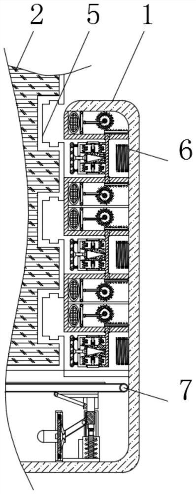 A computer power supply wiring slot with automatic fastening function