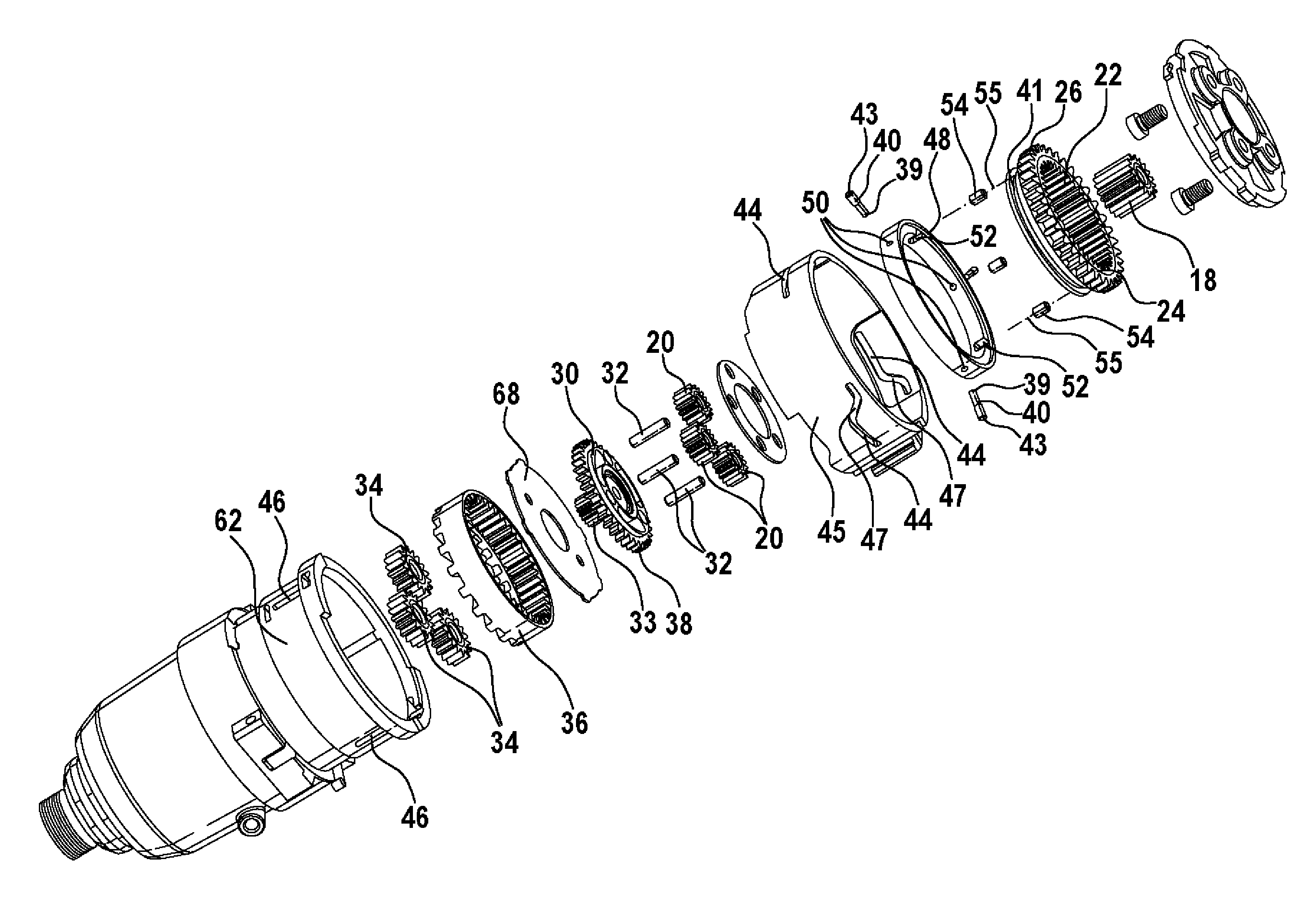 Rotary power tool operable in first speed mode and a second speed mode