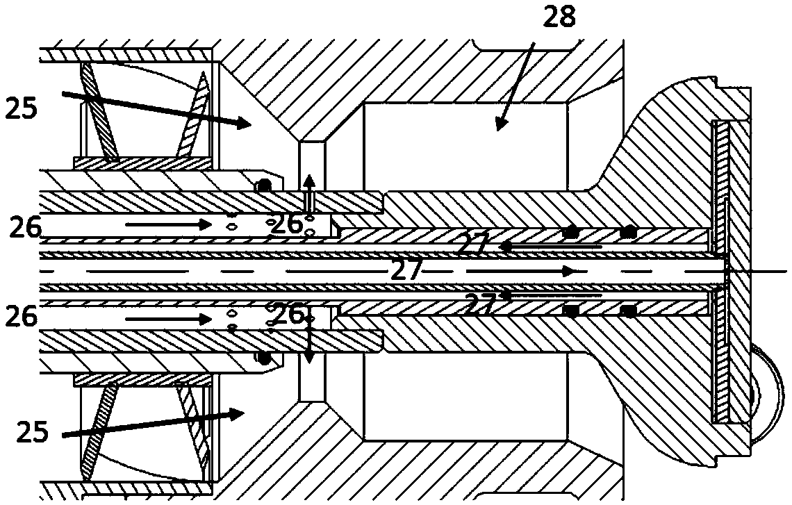 Air/methane combustor for high-temperature pure air heat accumulation type heating device