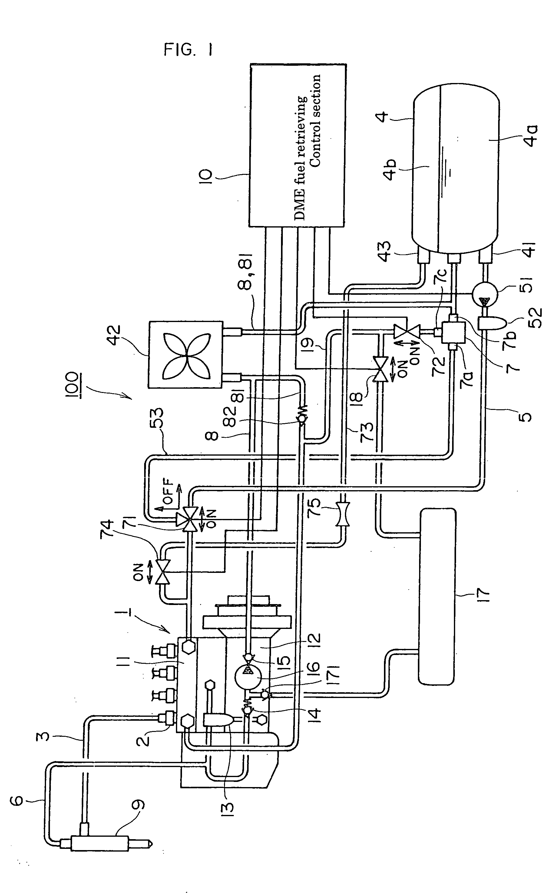 Liquefied gas-delivering device for diesel engine