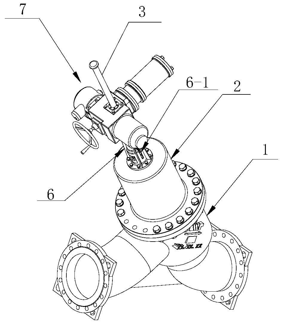 Y-shaped flow regulating and pressure regulating valve