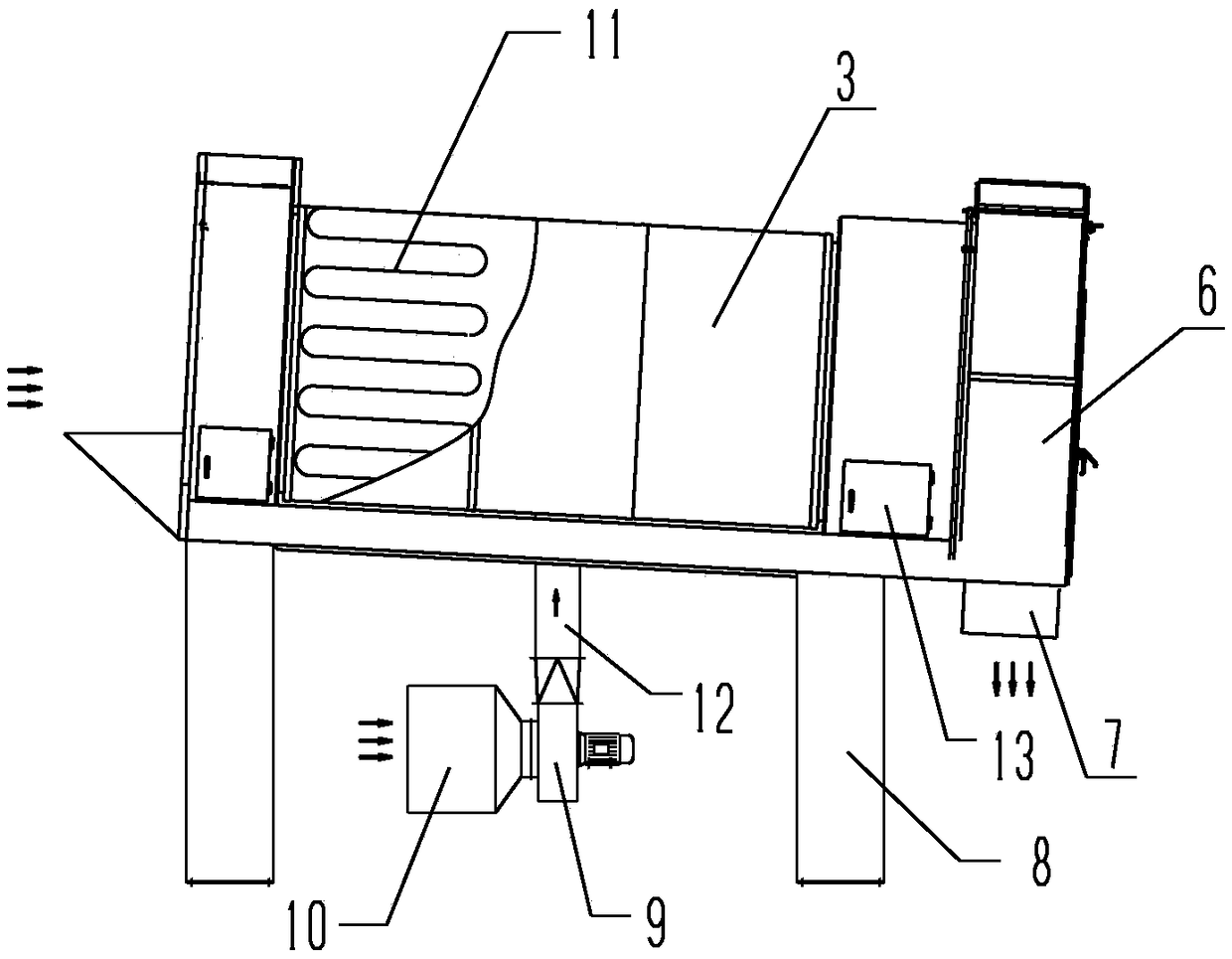 Roller-type tobacco feeding machine with composite-type heating system