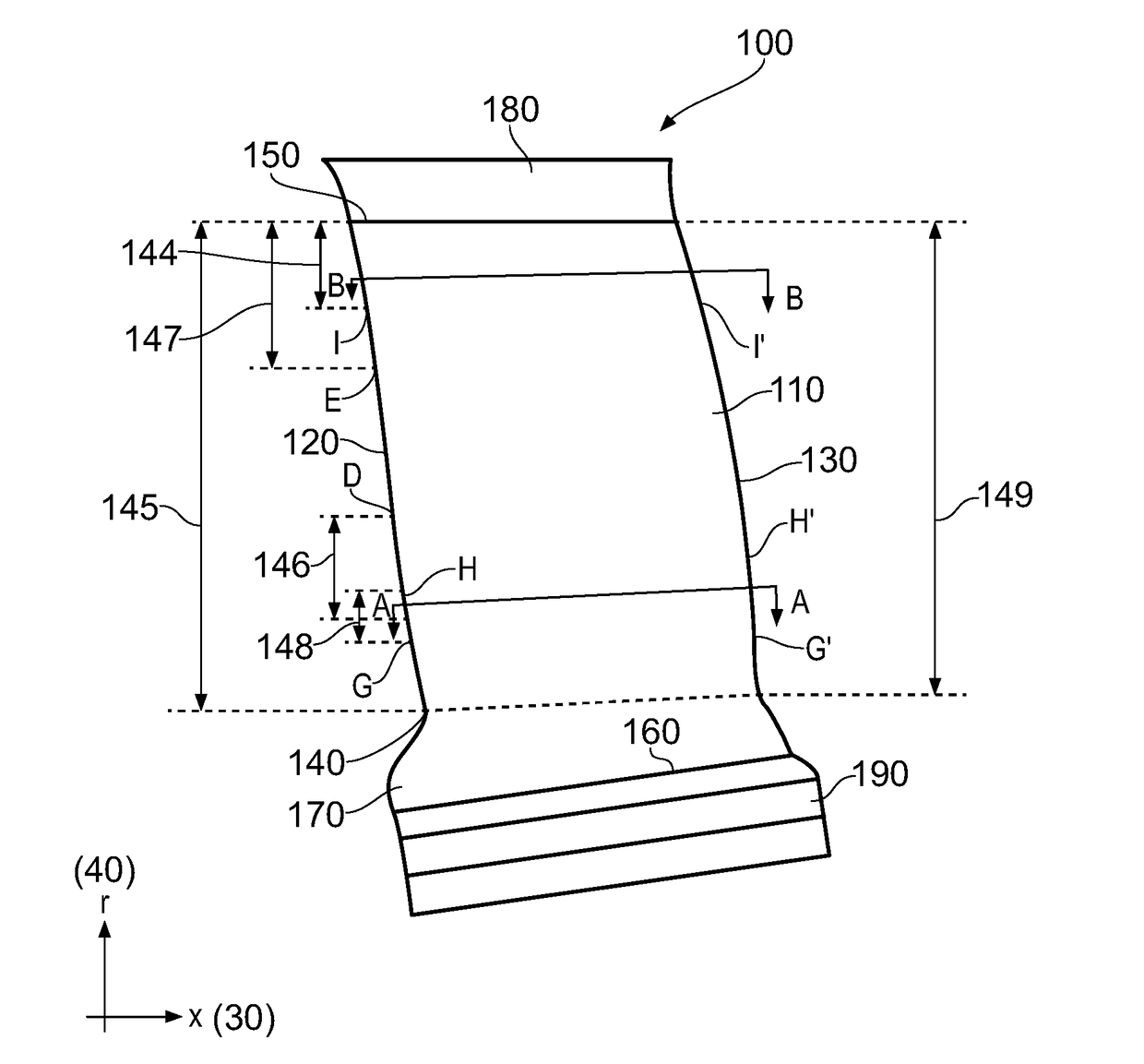 Gas turbine engine fan blade