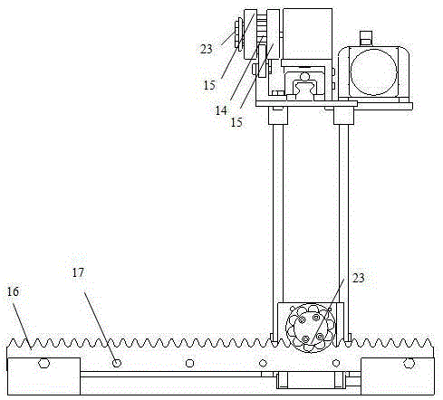 Gantry type 3D printing device based on high-precision arc rack