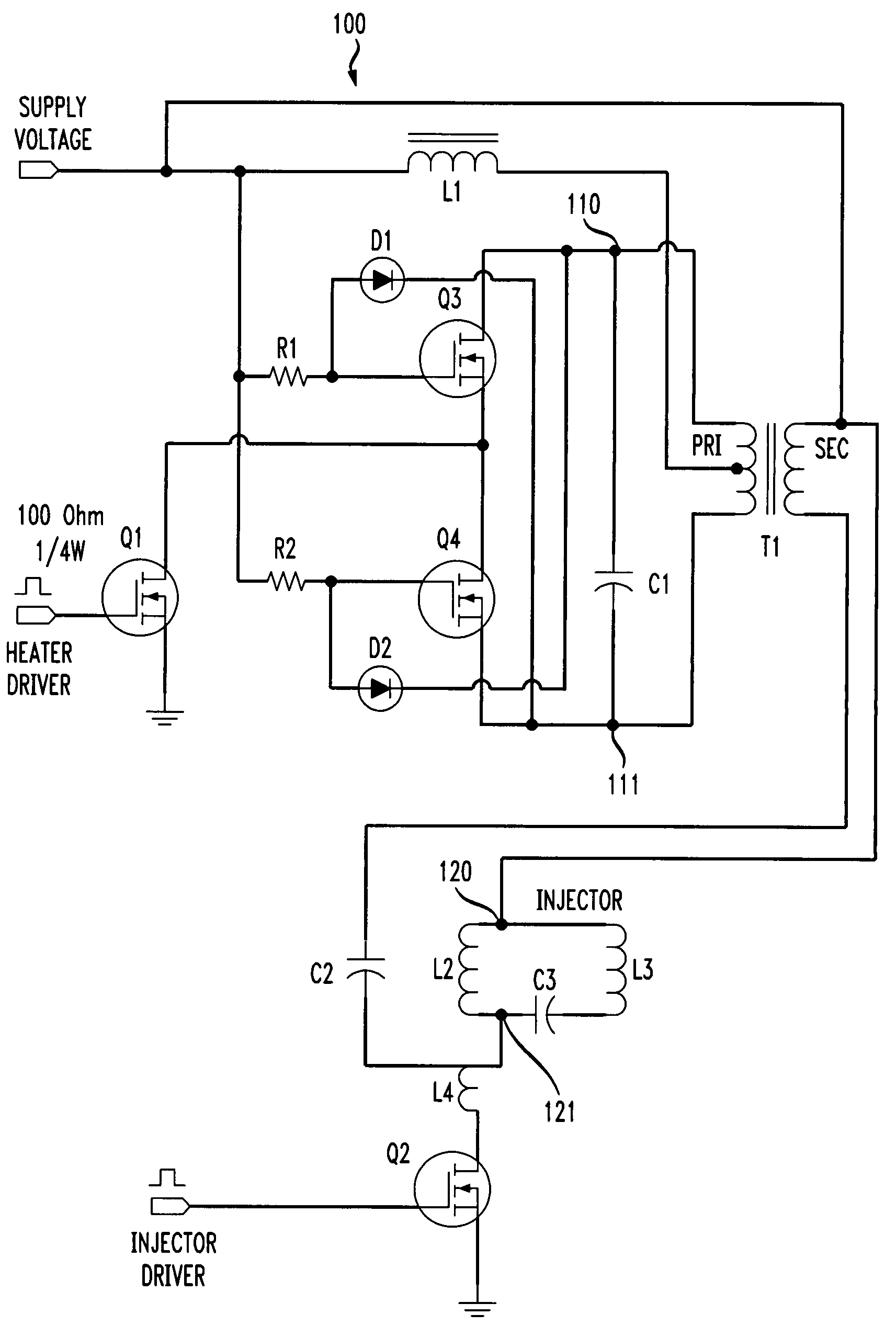 Constant current zero-voltage switching induction heater driver for variable spray injection