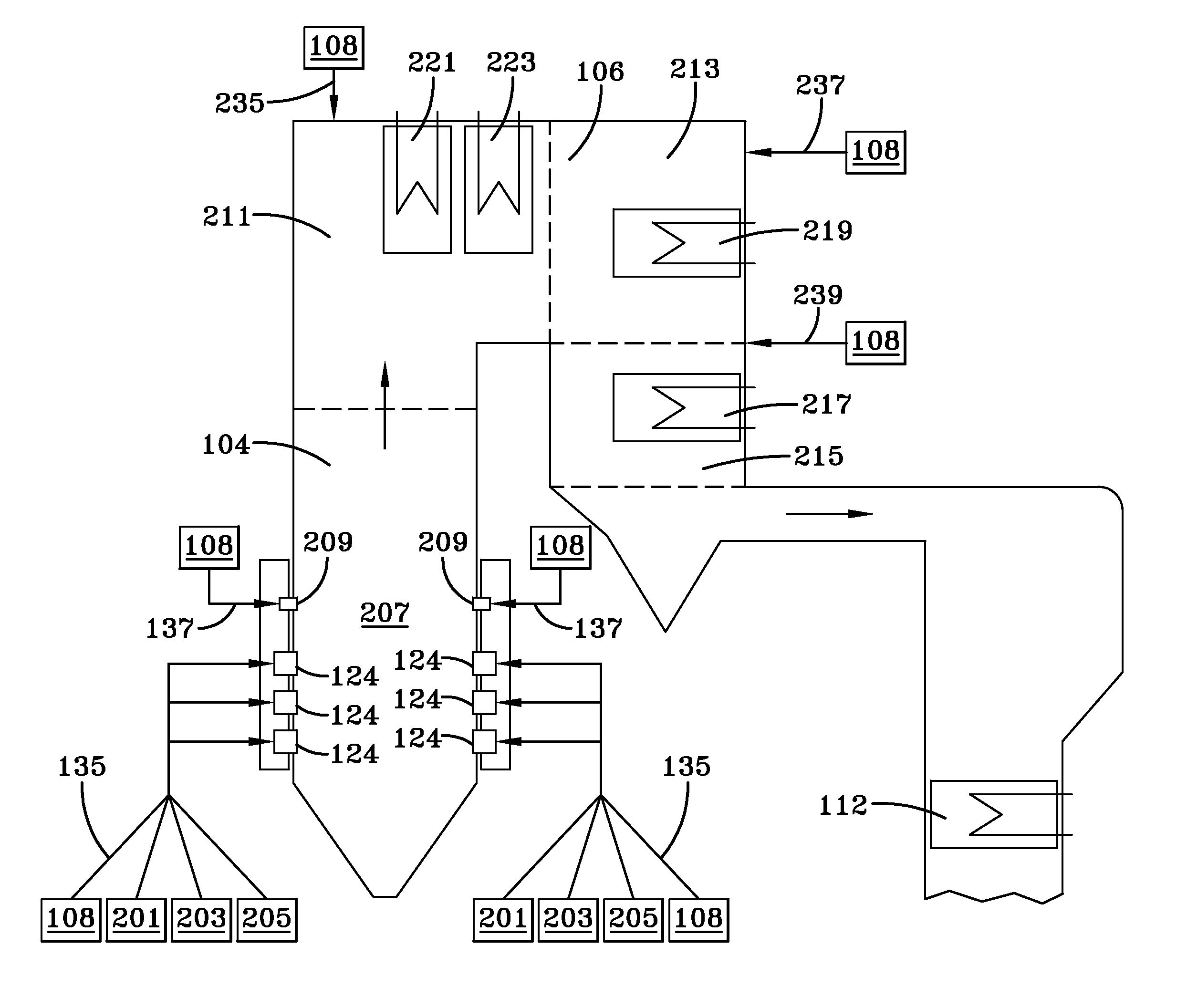 Combustion system with steam or water injection