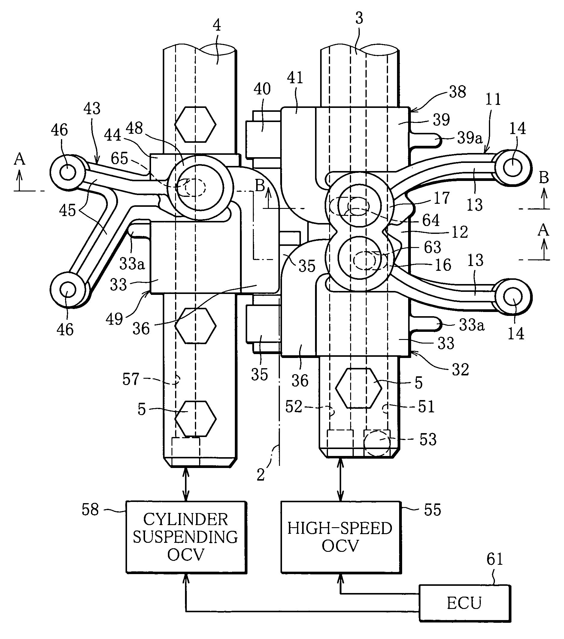 Valve gear of an internal combustion engine