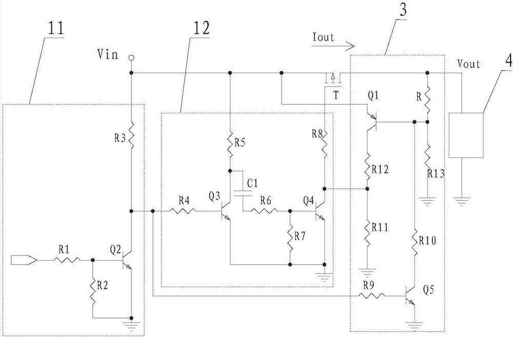 Output over-current and short-circuit protection circuit and electronic equipment