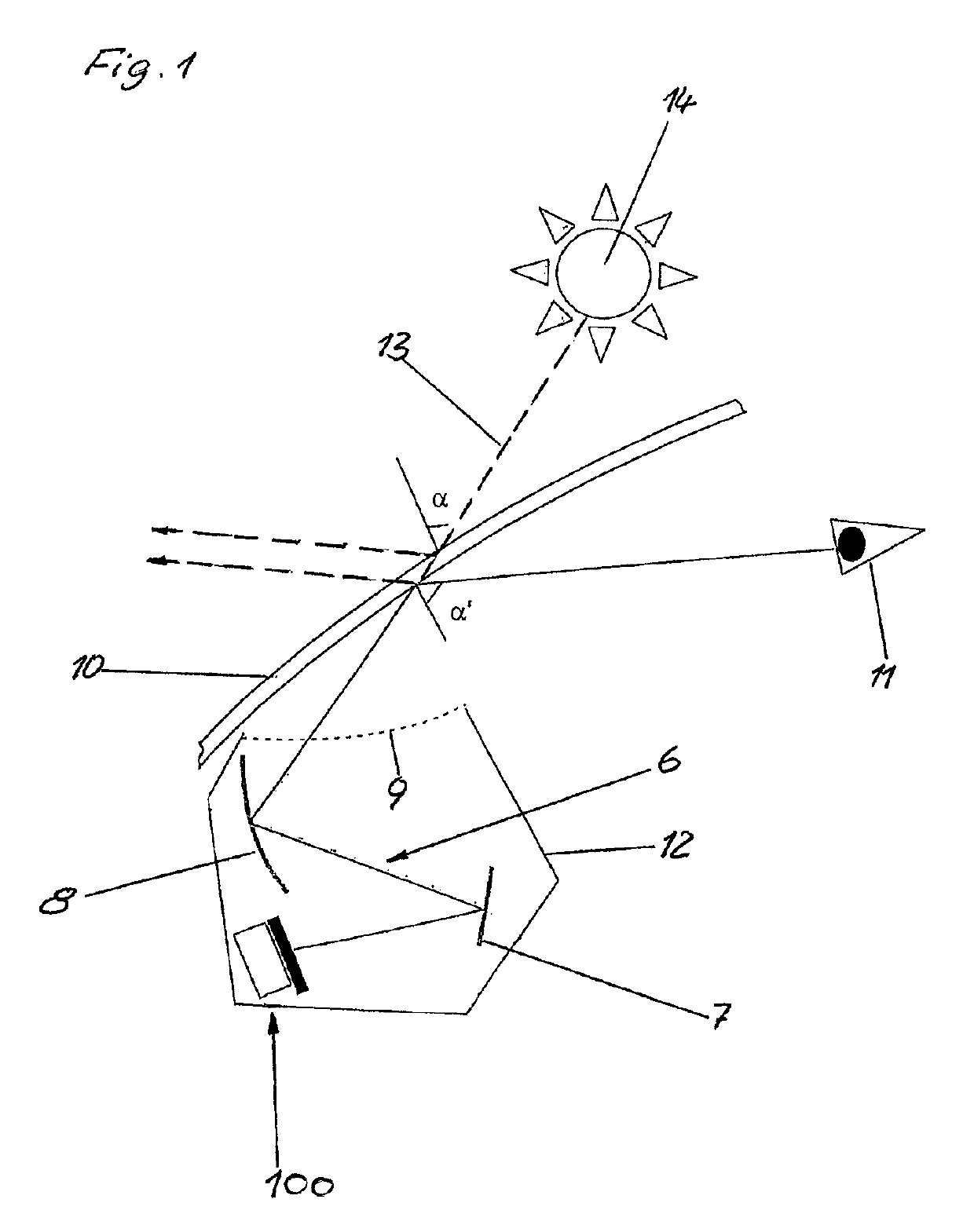 Head-up display for a motor vehicle