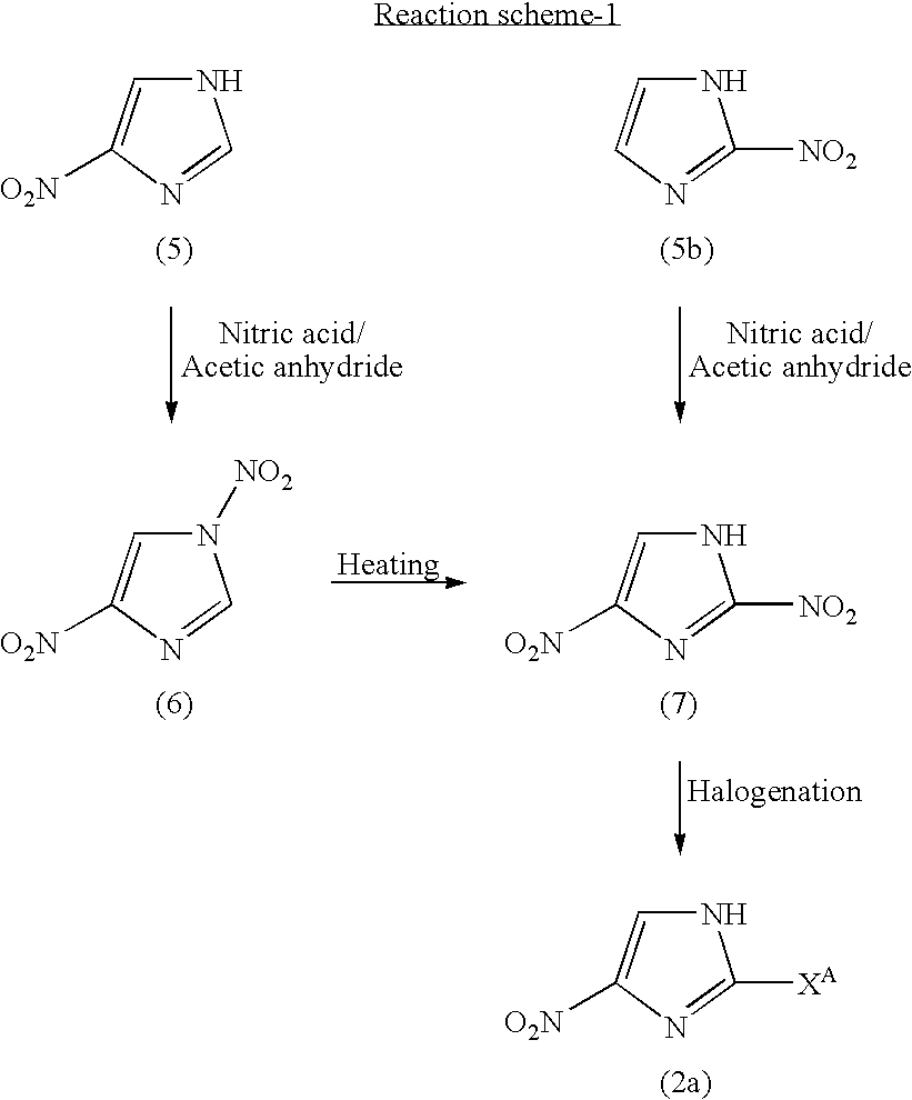 1-substituted-4-nitroimidazole compound and process for producing the same