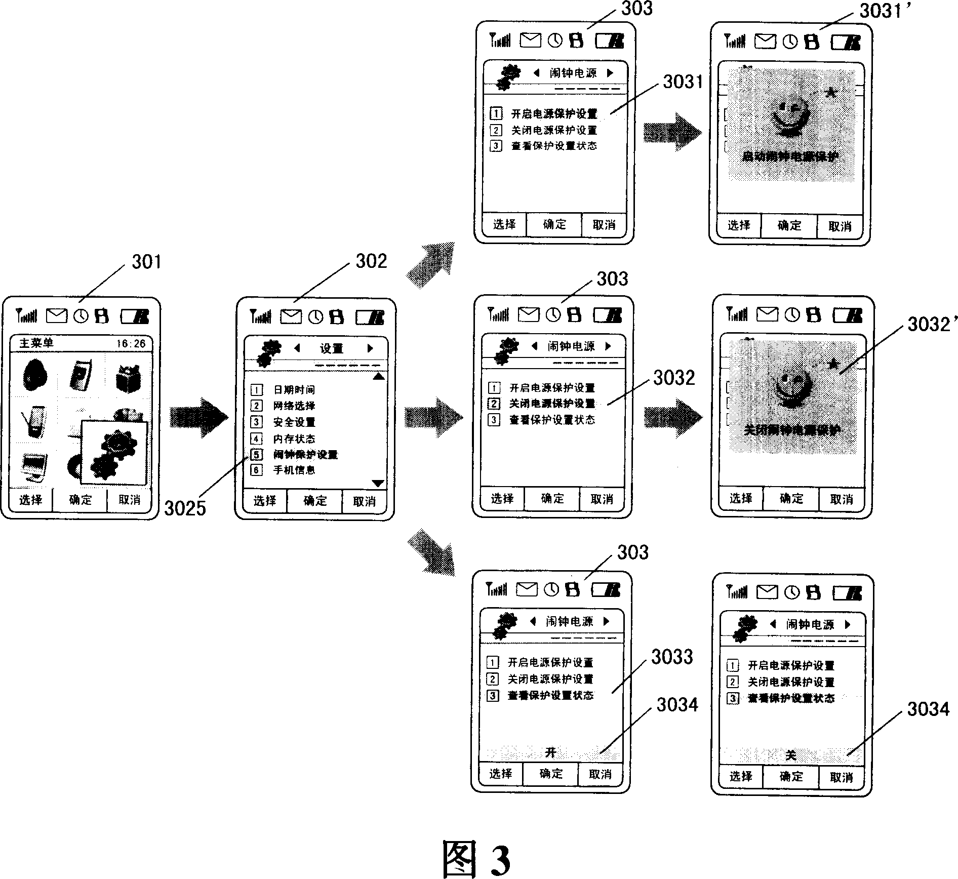 Mobile terminal alarm-clock power supply management method and system