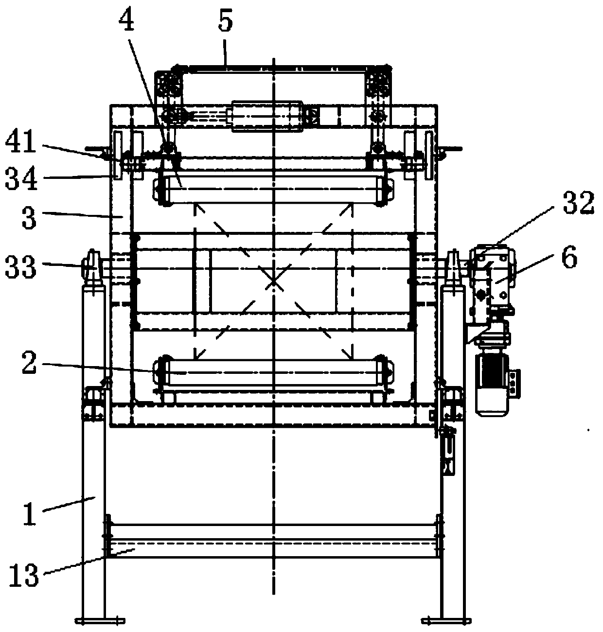 Self-locking type box overturning machine