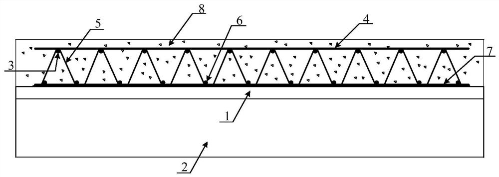 Steel-ultrahigh-toughness concrete combined bridge deck slab based on steel bar truss connection