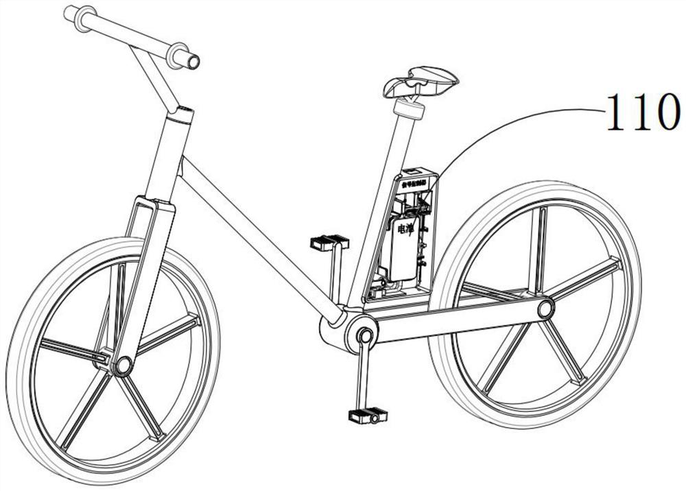 A guide docking member for battery power transmission