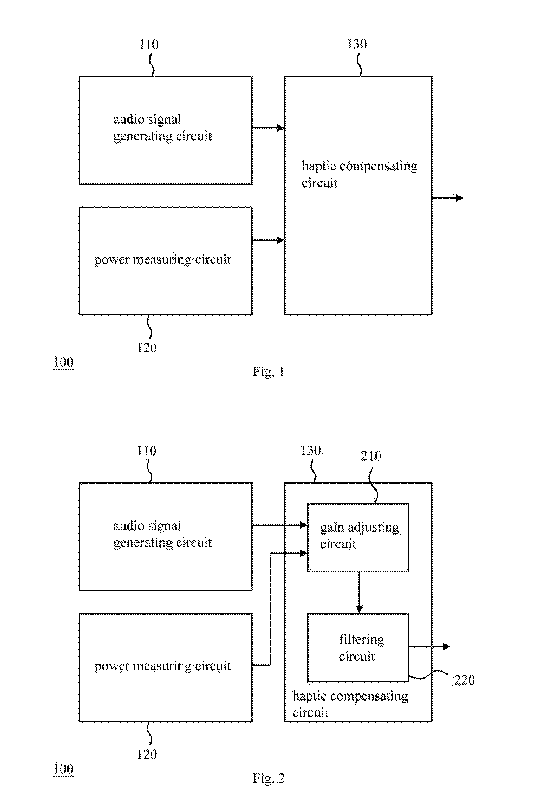 Audio device and audio utilization method having haptic compensation function