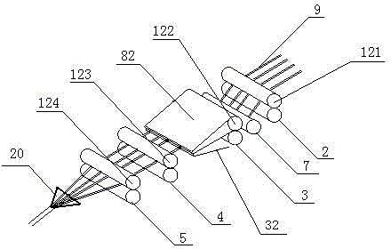 Doubling roving integrated sample weaving machine