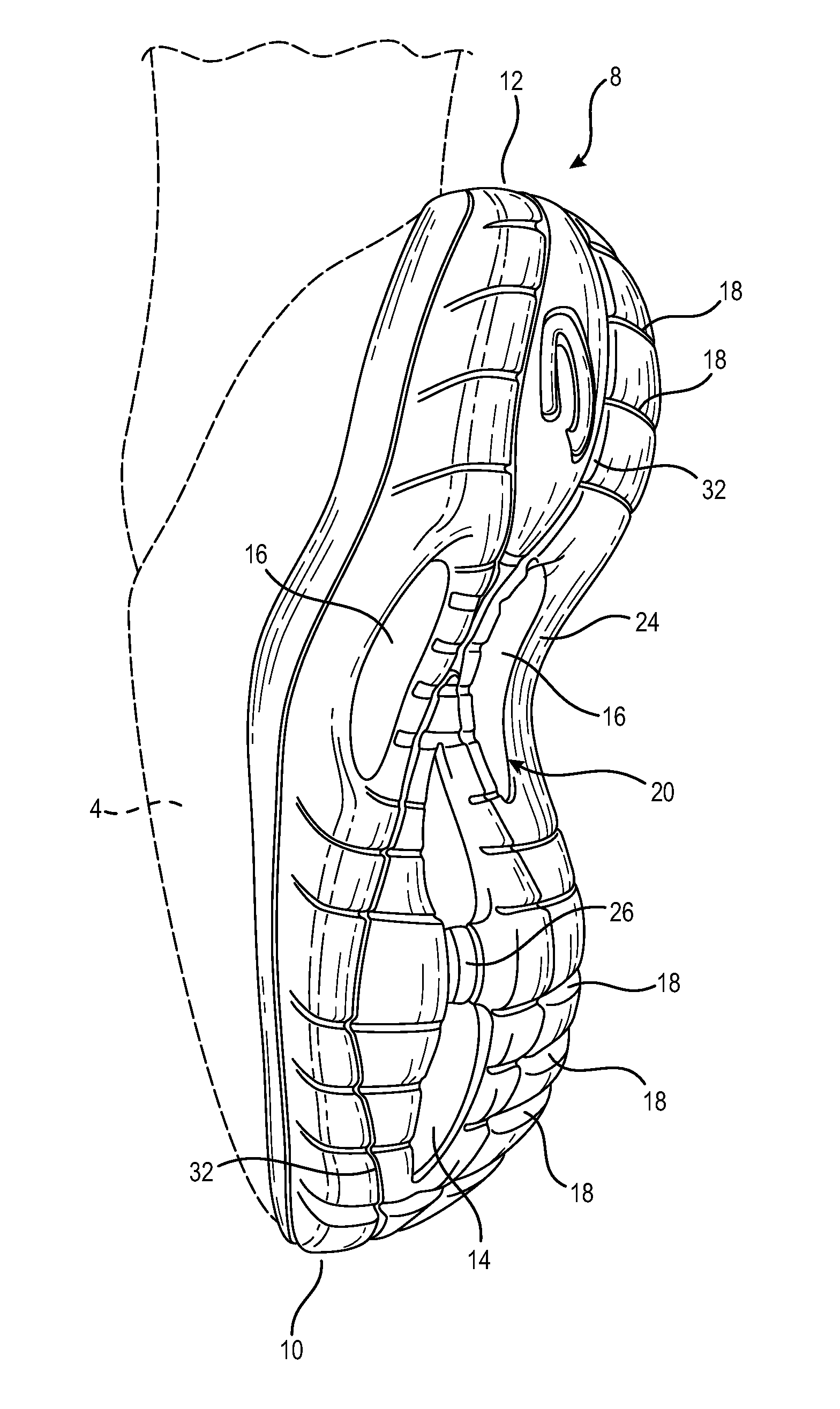 Flexible shoe sole