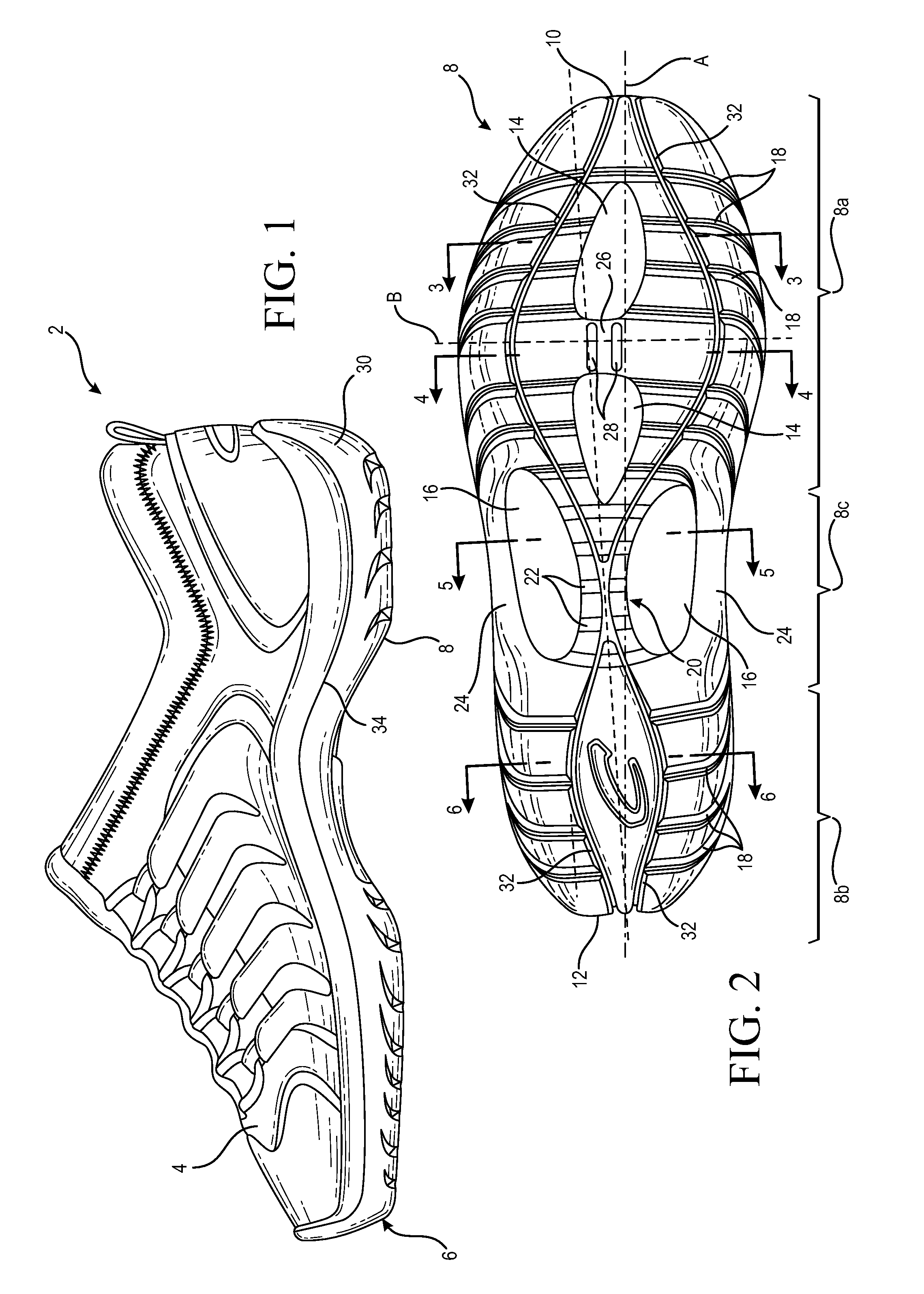 Flexible shoe sole