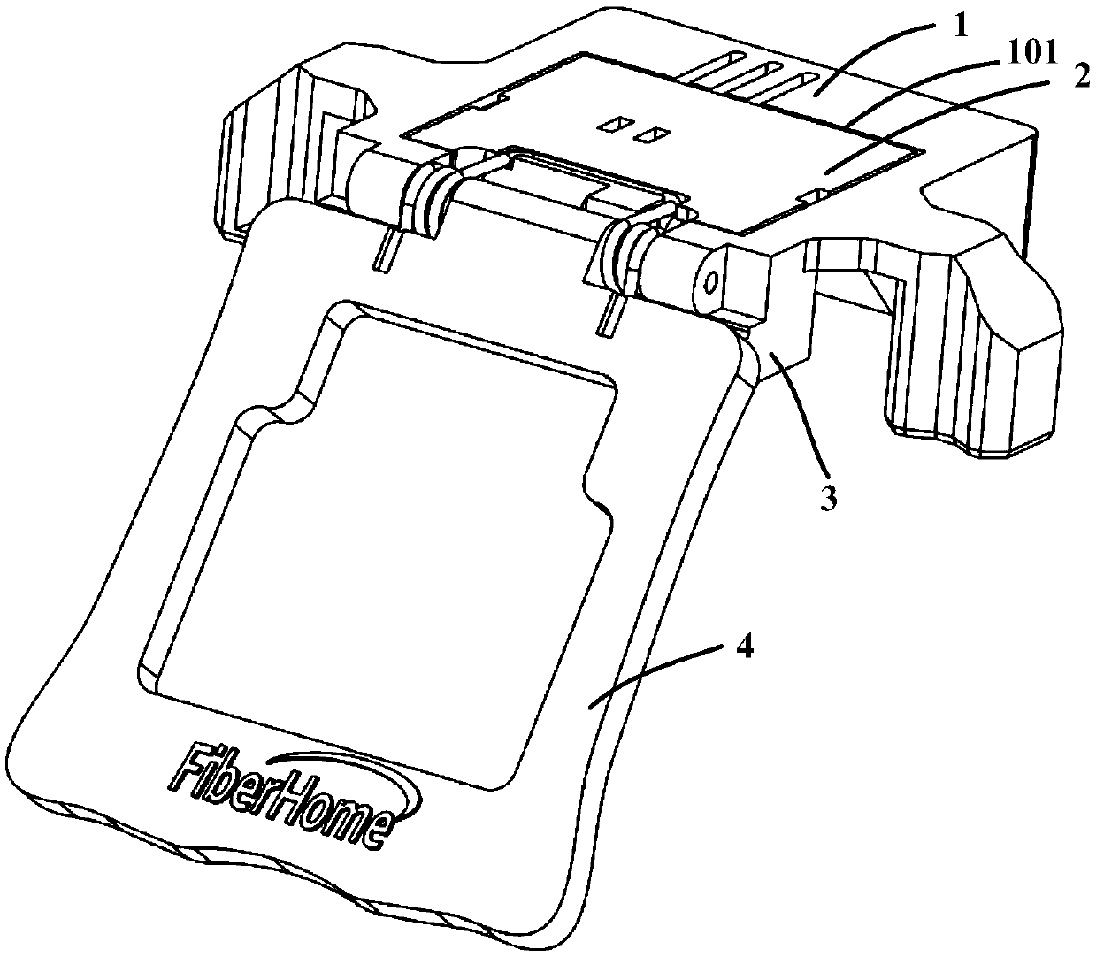 Photoelectric linkage port card holder for communication