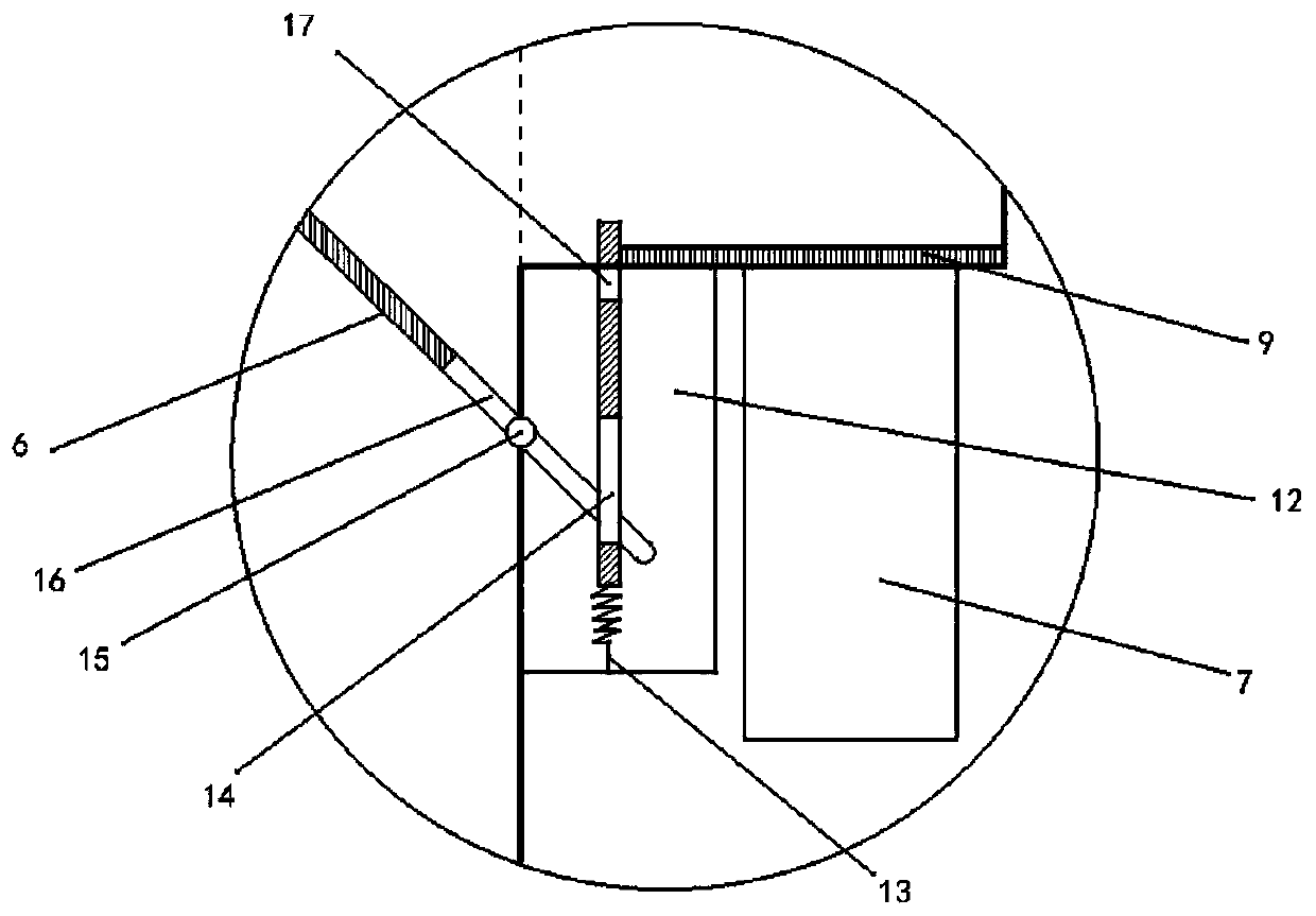 Personnel falling prevention device for flood discharge pipeline