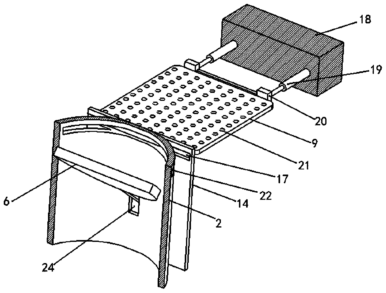 Personnel falling prevention device for flood discharge pipeline