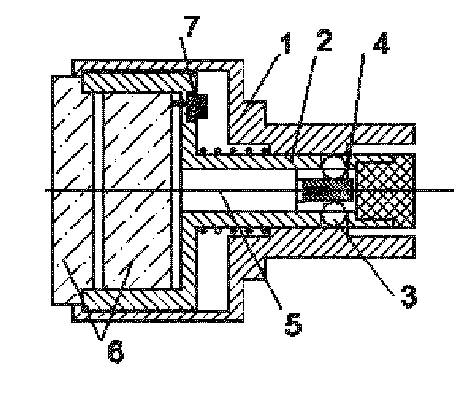 Electronic device for a mechanical blocking.