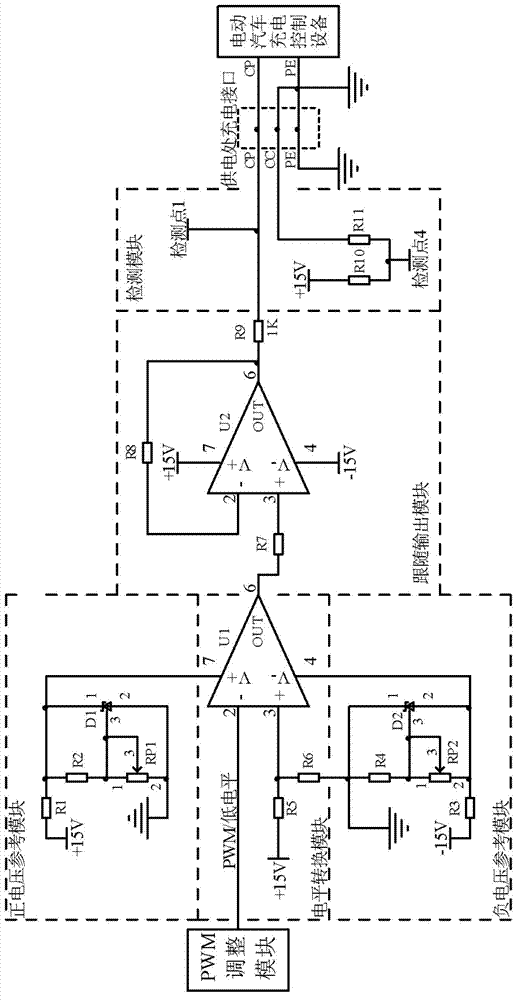 Charging control guidance module for alternating-current charge spot of electric vehicle and guidance method of charging control guidance module
