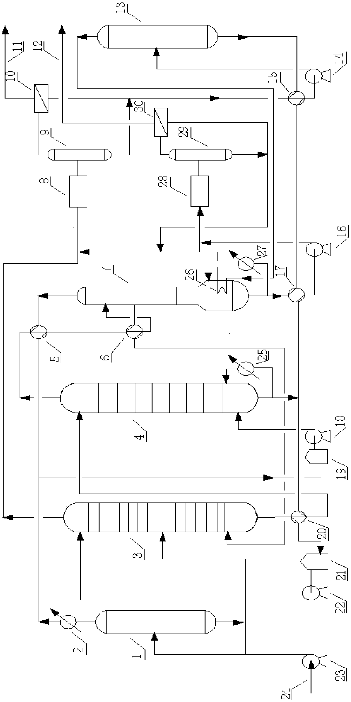 Method for recovering aromatic hydrocarbons in oil with low aromatic hydrocarbon content