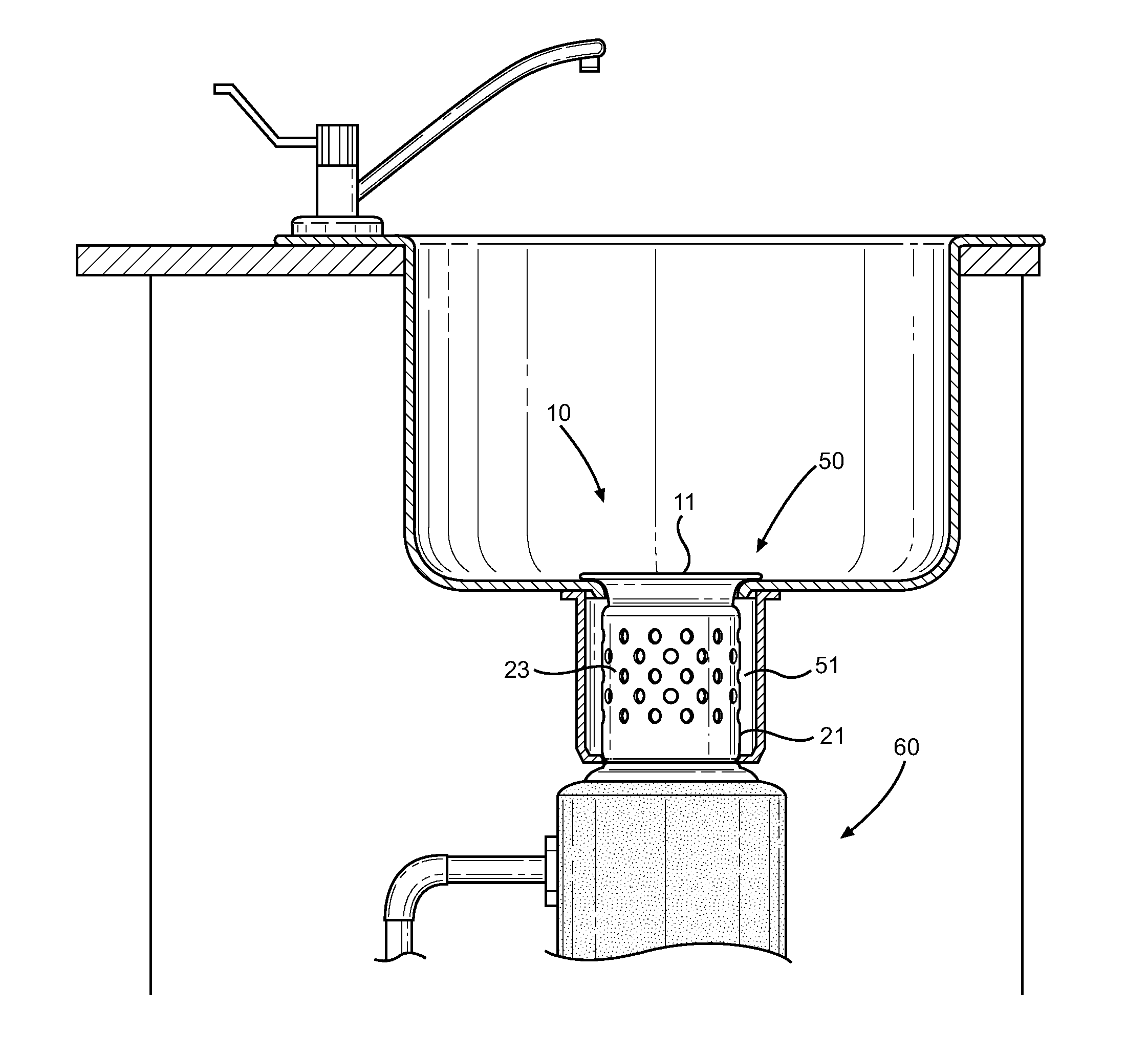 Sink Supported Cutlery Cup