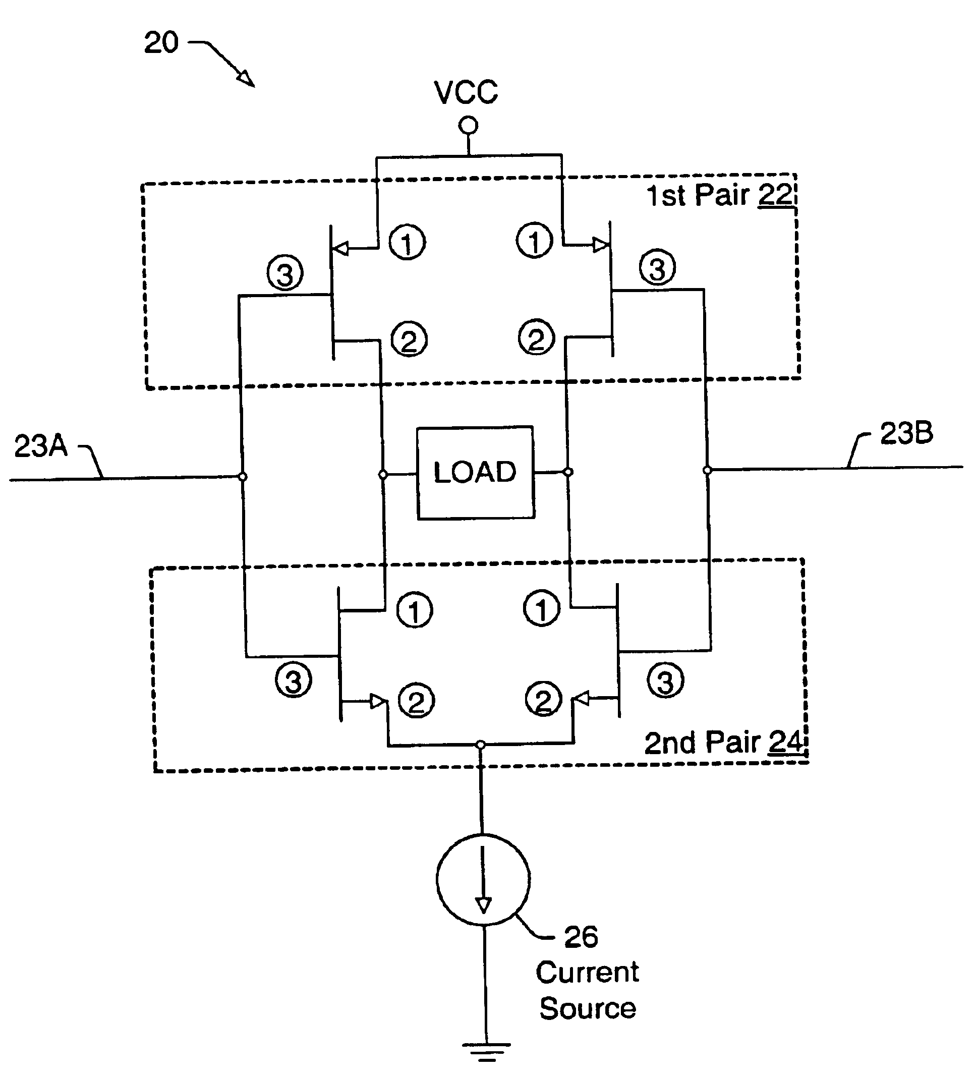 Current controlled bridge amplifier