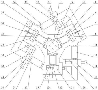 Stepping giant magnetostrictive precision rotary drive device