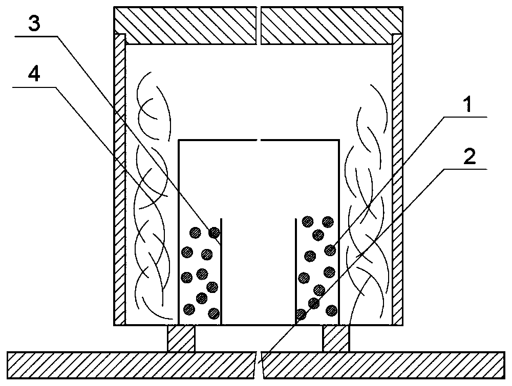 Method for preparing pressing type barium-tungsten cathode through microwave sintering