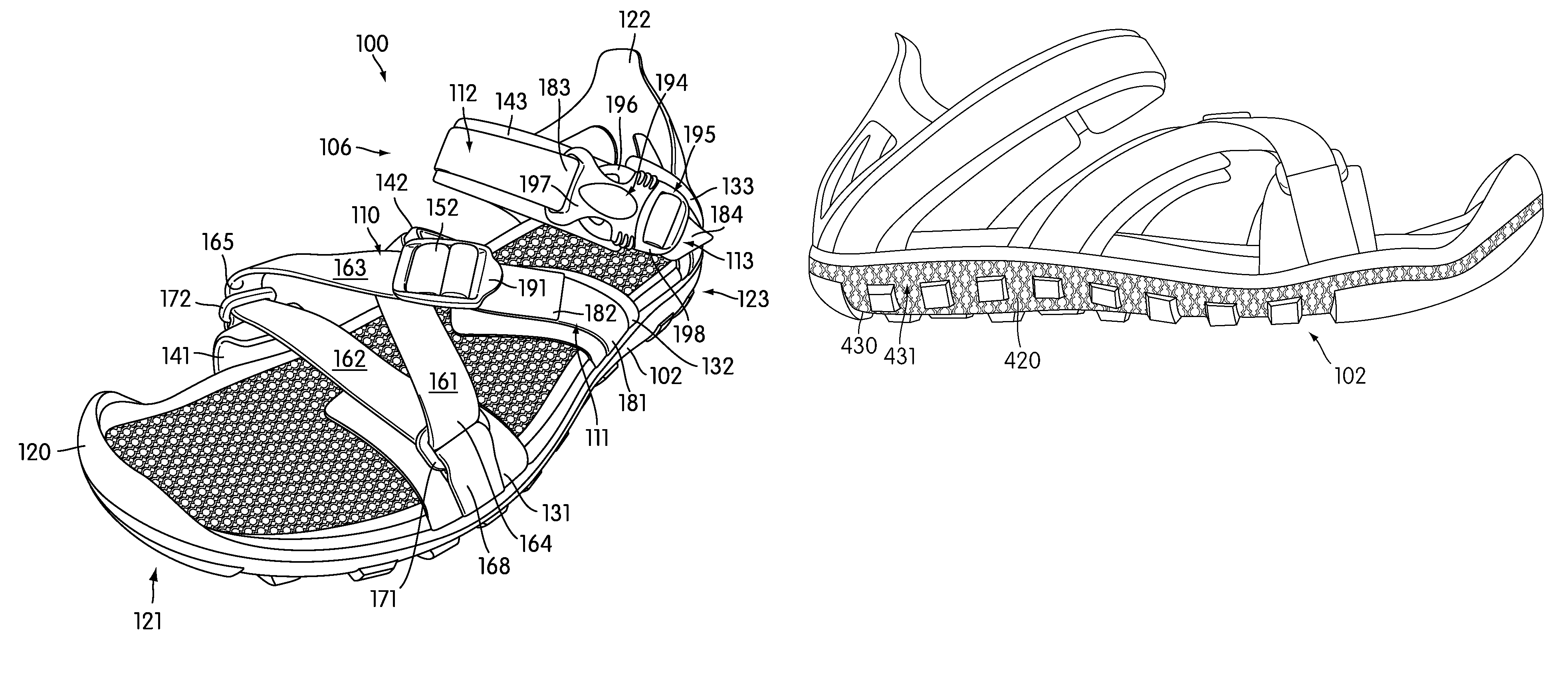 Article of footwear with mesh on outsole and insert