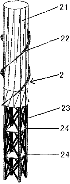 Heavy-draft truss upright-column combined platform